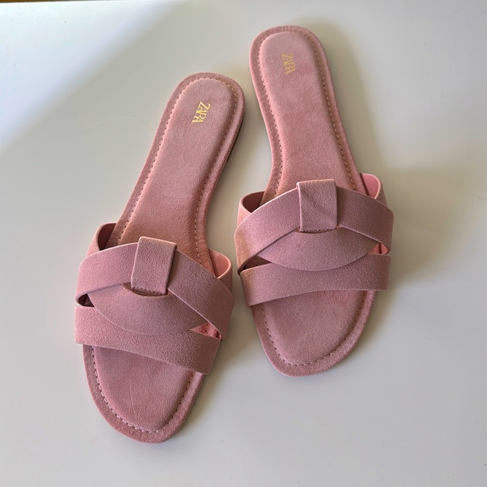 Zara pink slides
